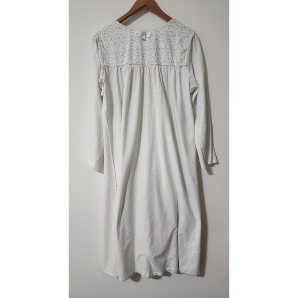 Lot of 2 Eileen West Womens Cotton Long Nightgowns Pink Blue Floral Size M - Picture 14 of 16